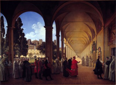 Le Cloître des Chartreux de Sainte-Marie-des-Anges à Rome - Francois Marius Granet