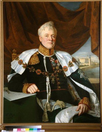 Portrait du prince Dimitri Vladimirovitch Galitzine avec le collier de l