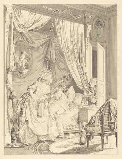 Le contretemps - Francois Nicolas Barthelemy Dequevauviller after Nicolas Lavreince