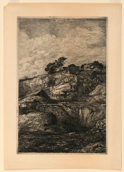 Paysage rocheux - Francois Nicolas Chifflart