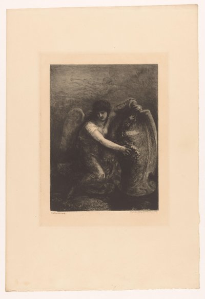 Ange avec un bouclier - Francois Nicolas Chifflart