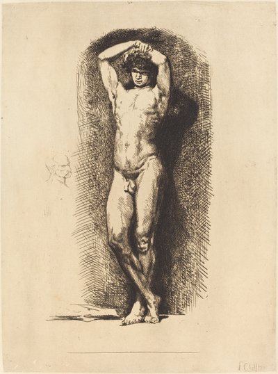Académie masculine - Francois Nicolas Chifflart