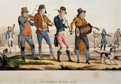 Troubadours par François Nicolas Martinet, gravure, France - Francois Nicolas Martinet