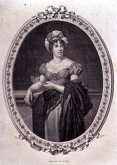 Portrait de Madame de Stael (1766-1817) gravé par John Quartley - Francois Pascal Simon (after) Gerard