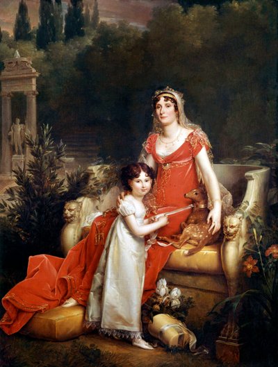 Elisa Bonaparte Baciocchi avec sa fille - Baron François Pascal Simon Gérard