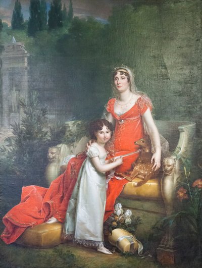 Elisa Bonaparte Baciocchi avec sa fille Napoleona Elisa - Baron François Pascal Simon Gérard