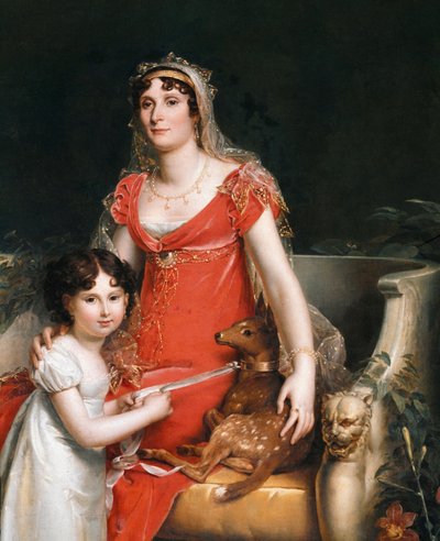 Portrait de la princesse Elisa Bonaparte avec sa fille (détail) - Baron François Pascal Simon Gérard