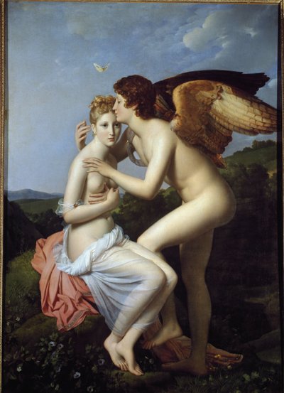 Psyché et Cupidon, aussi appelé Psyché recevant le premier baiser de Cupidon - Baron François Pascal Simon Gérard