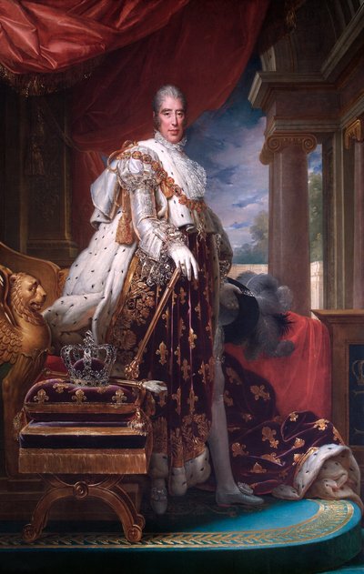 Portrait du roi Charles X de France en habits de couronnement, vers 1824 - Francois Pascal Simon Gerard