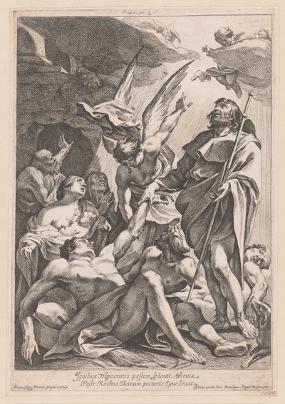 Saint Roch guérissant les pestiférés - Francois Perrier