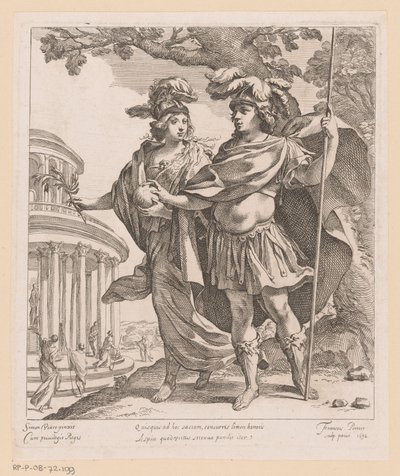 Minerva montre à Louis XIII le temple de la gloire - Francois Perrier