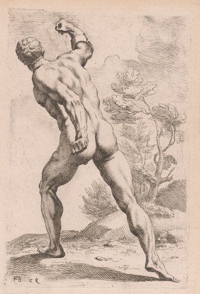 Le Gladiateur Borghèse, vue arrière (pl. 29) - Francois Perrier