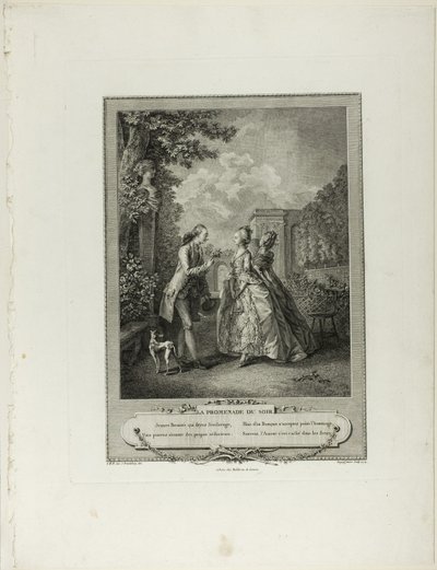 Evening Walk, from Monument du Costume Physique et Moral de la fin du Dix-huitième siècle - Francois Robert Ingouf