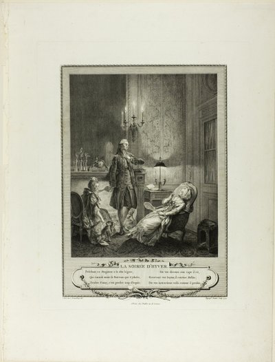 Winter Evening, from Monument du Costume Physique et Moral de la fin du Dix-huitième siècle - Francois Robert Ingouf