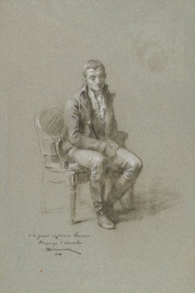 Figure masculine assise - Francois Schommer