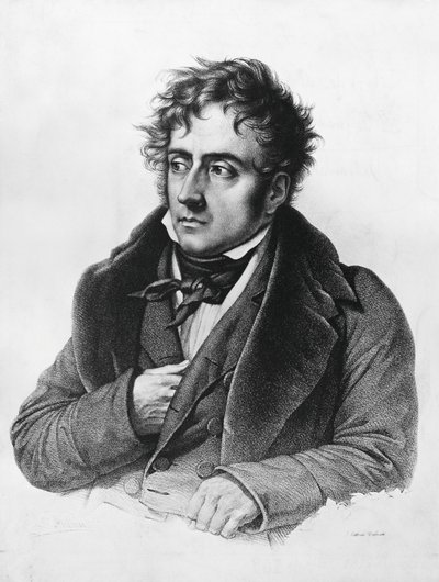 Portrait de François-René, vicomte de Chateaubriand (1768-1848), écrivain, homme politique, diplomate et historien français - Francois Seraphin Delpech