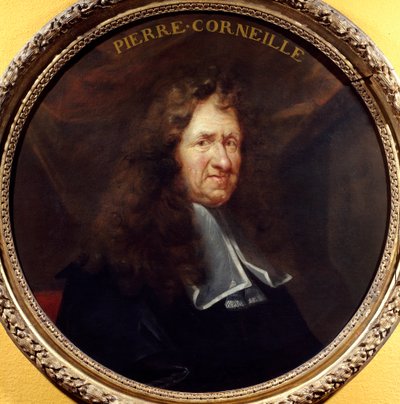 Portrait de Pierre Corneille (1606-1684) poète dramatique Peinture de François Sicre (1640-1705) 17e siècle. Diam 0,760 m. Paris. Musée Carnavalet - Francois Sicre