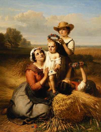 La famille du moissonneur, 1855 - Francois Verheyden