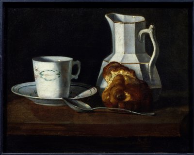 Nature morte avec une brioche - Francoise Bourin