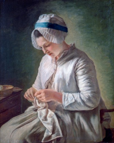 Jeune femme au travail, c1725-1778 - Francoise Duparc