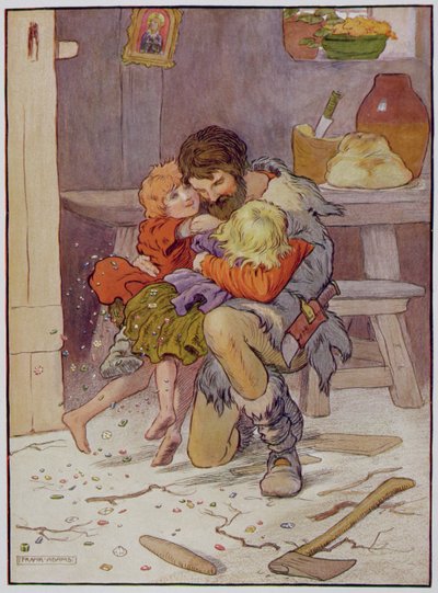 Hansel et Gretel reviennent, illustration de 