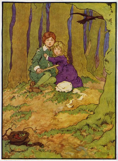 Illustration pour Les Enfants dans les bois - Frank Adams