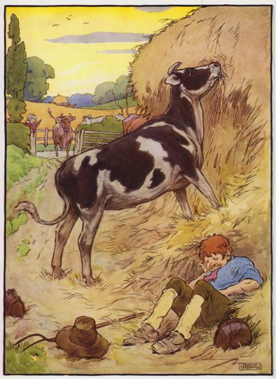 Illustration pour Old Dame Trot And Her Pig - Frank Adams
