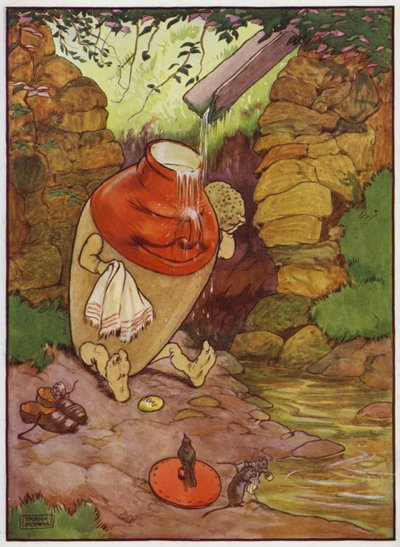 Illustration pour Old Dame Trot et son cochon - Frank Adams
