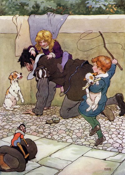Illustration pour Les enfants dans les bois - Frank Adams