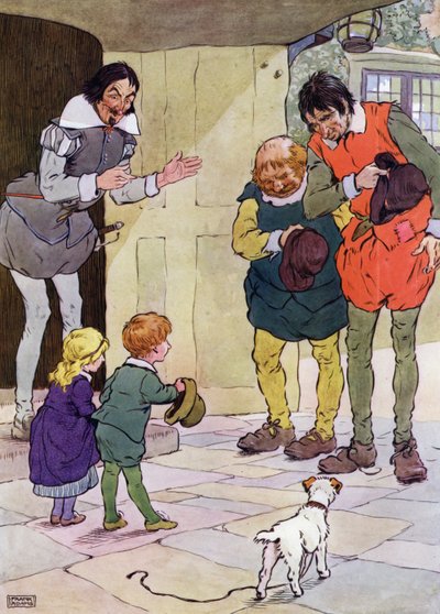 Illustration pour Les enfants dans les bois - Frank Adams