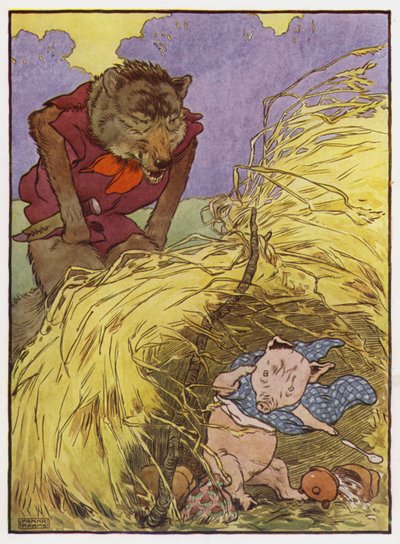 Illustration pour Les Trois Petits Cochons - Frank Adams