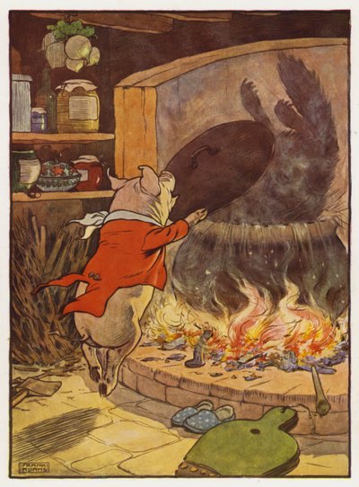 Illustration des Trois Petits Cochons - Frank Adams