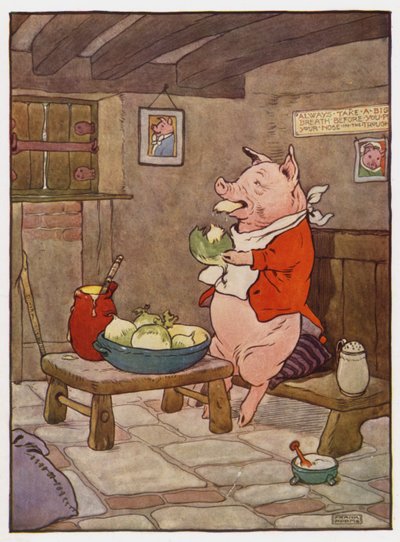 Illustration des Trois Petits Cochons - Frank Adams