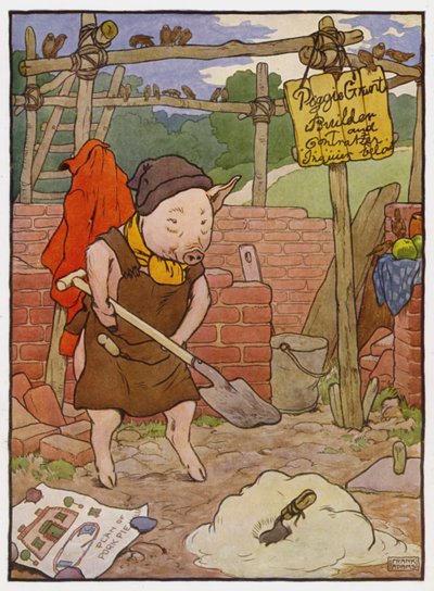 Illustration des Trois Petits Cochons - Frank Adams