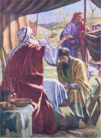 Jacob obtenant la bénédiction, du Livre d