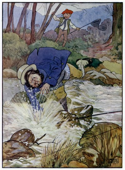Trois joyeux pêcheurs - Frank Adams