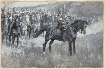 Cromwell et ses hommes chantant le 117e Psaume à la bataille de Dunbar - Frank Craig
