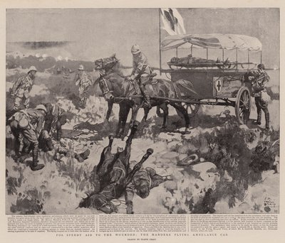 Pour une aide rapide aux blessés, la voiture ambulance volante Manders - Frank Craig