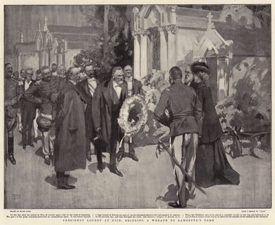 Le Président Loubet à Nice, apportant une couronne à la tombe de Gambetta - Frank Craig