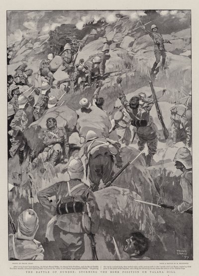 La bataille de Dundee, assaut de la position boer sur Talana Hill - Frank Craig