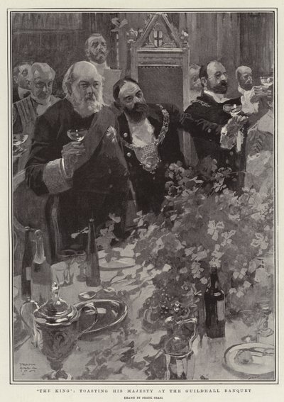 Le roi, portant un toast à Sa Majesté au banquet du Guildhall - Frank Craig