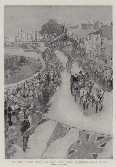 Le quatre-vingtième anniversaire de la Reine, Sa Majesté passant sous l