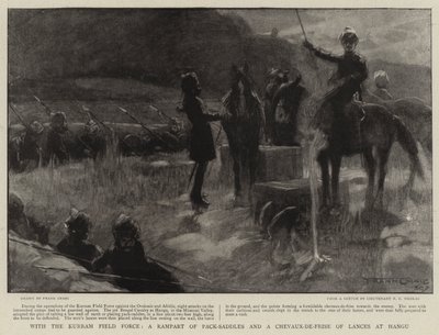 Avec la force de campagne de Kurram, un rempart de selles de bât et un cheval de frise de lances à Hangu - Frank Craig
