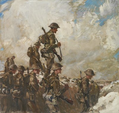 À travers les tranchées vers Pozières, vers 1918 - Frank Crozier