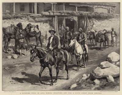 Une Tournée de Chasse en Asie Mineure, départ pour une Journée de Sport de Chivril - Frank Dadd
