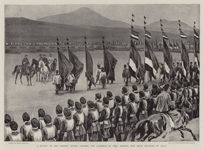 Revue des troupes chinoises formant la garnison de Port Arthur, actuellement investie par le Japon - Frank Dadd