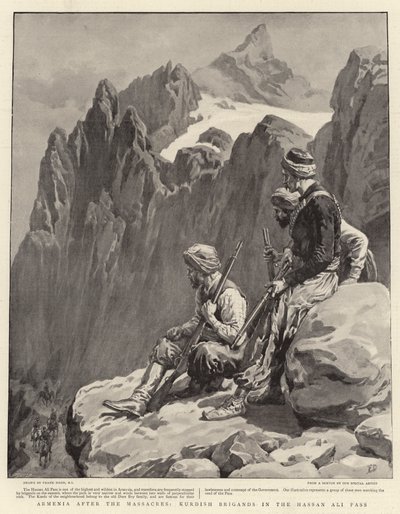 Arménie après les massacres, brigands kurdes dans le col de Hassan Ali - Frank Dadd