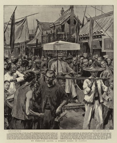 Par prestige seul, une scène de rue à Canton - Frank Dadd