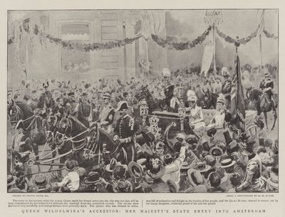 Accession de la reine Wilhelmina, entrée d