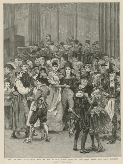 Le bal costumé des enfants à Mansion House (gravure) - Frank Dadd